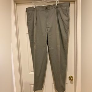 Men’s Big & Tall Business Casual Khakis by HB Sport - Dusty Sage/Khaki - 46x32